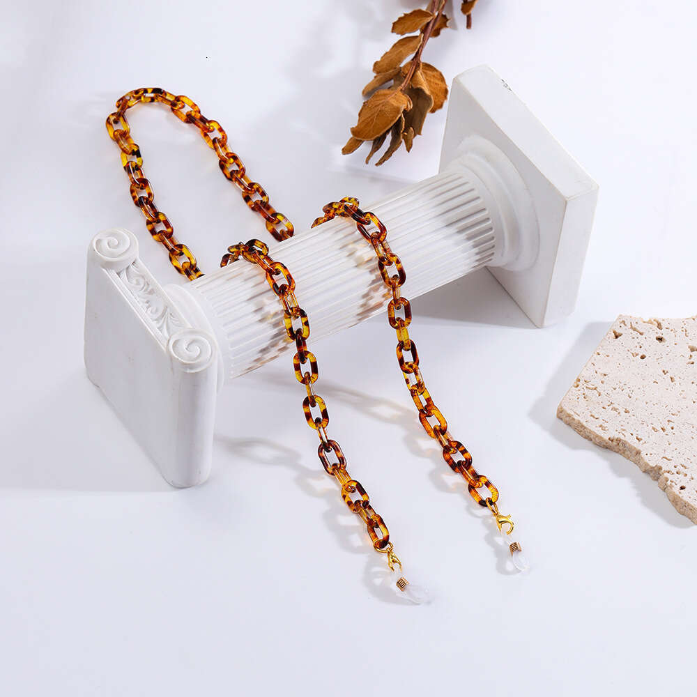 DHEssentials 2025 European and American mask chain, eyeglass chain, personalized leopard print fashionable chain, seven-color neck strap, anti-slip ch