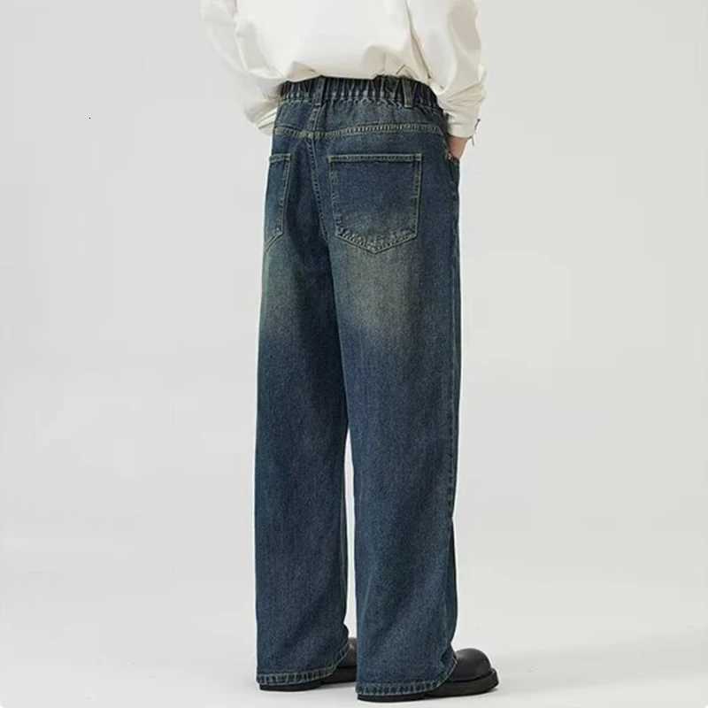 Summer Men Baggy Denim Jeans Male New Fashion Wash Straight Wide Leg Casual Trousers High Street Hot Sale Loose Trousers W250905
