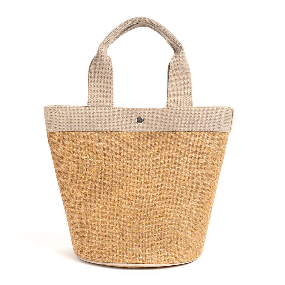 Summer New Women's Handbag Niche High-end Hemp Woven Fashion Large Capacity Handheld Bucket Bag for Women designer wallet B5