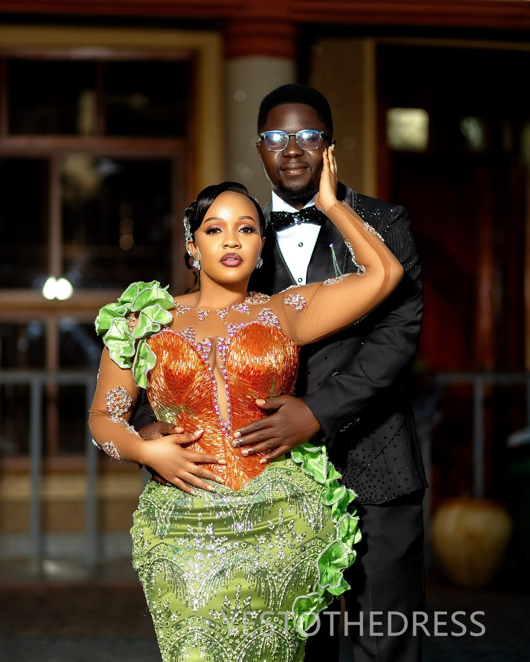 Plus Size Green Prom Dress 2025 Evening Dresses Elegant Dresses For Special Occasions Illusion Beaded Lace Tassel Birthday Dress Second Reception Gown