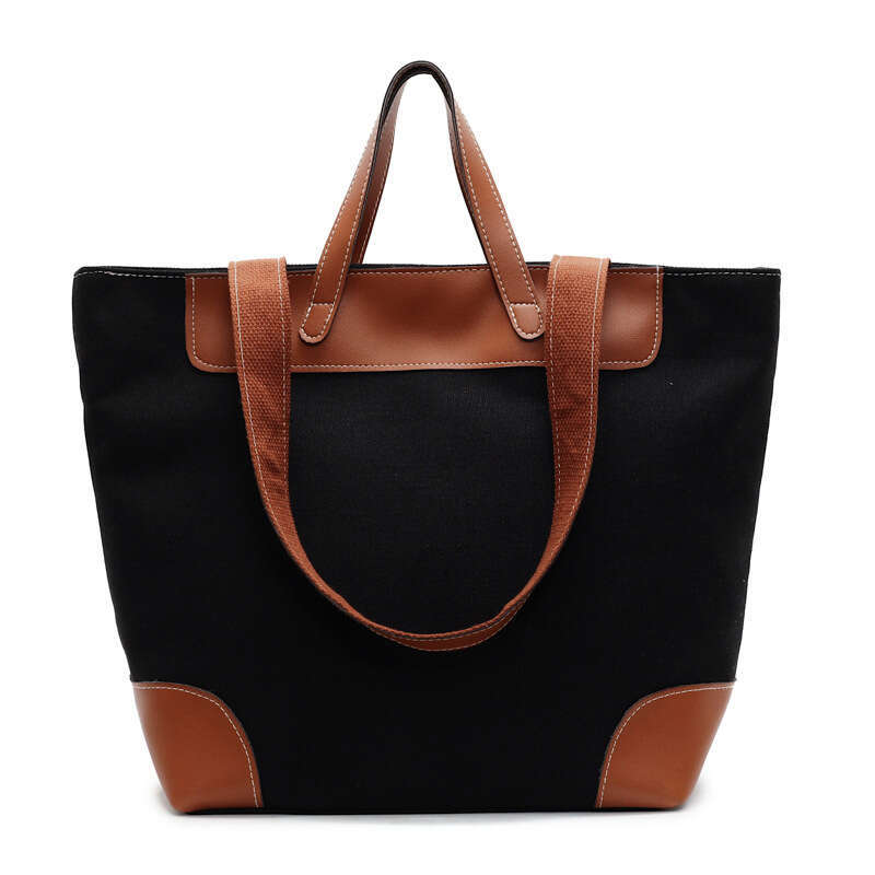 Canvas Tote Handbag Women's New Large Capacity Casual Commuting Shoulder Crossbody Bag