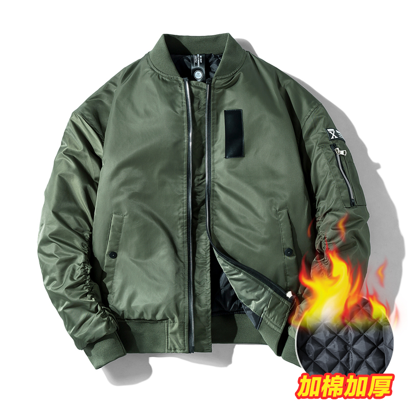 New Winter Men's Thick Jacket Korean Edition Trendy Youth Cotton Jacket Fashion Stand Collar Cross border
