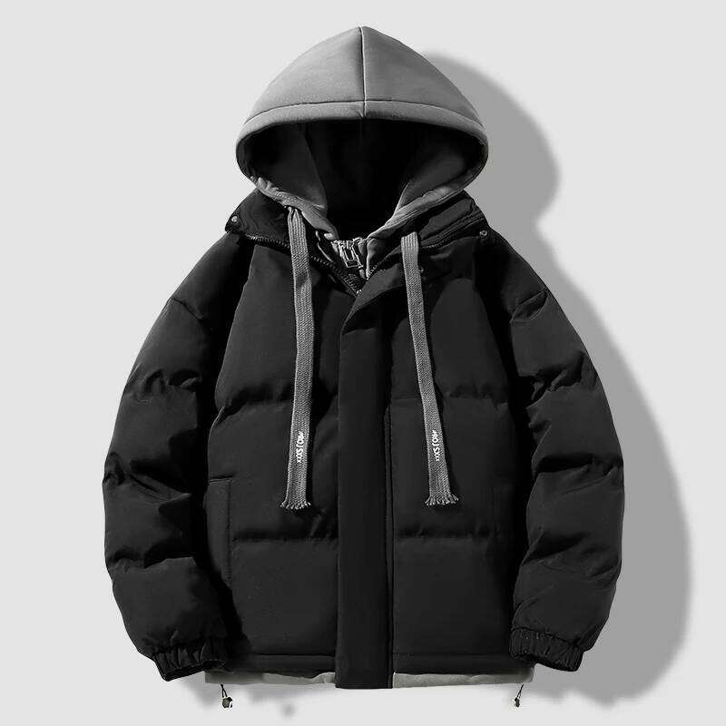 2024 new style Thick Men Warm Parka Jackets Casual Men's Outwear Coats Hooded Windbreak Cotton Padded Winter Jacket