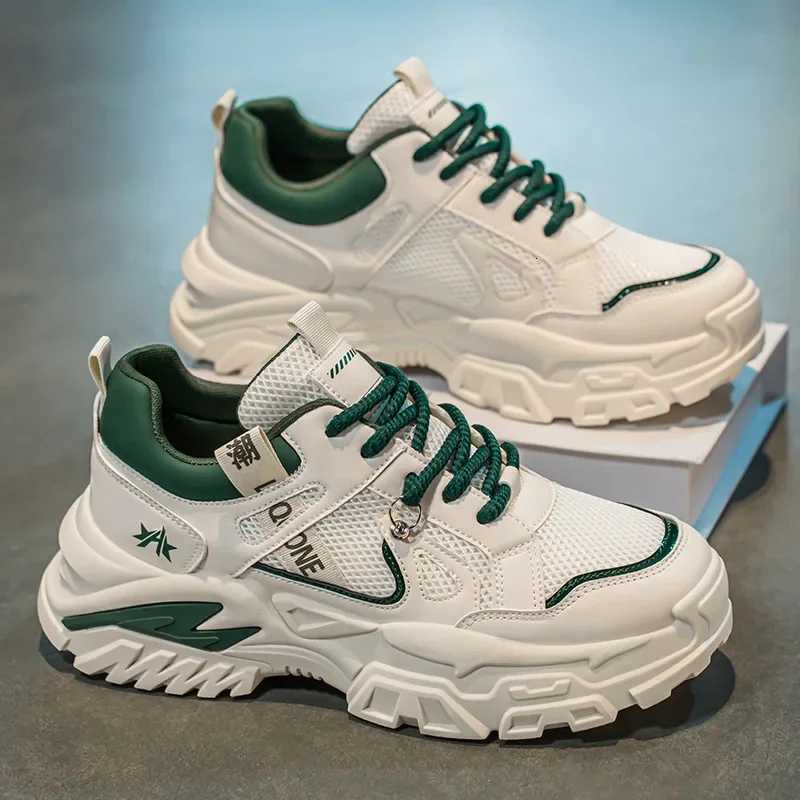 2025 New Casual Shoes Mens Trendy Shoes Sneakers with Thick Sole Breathable Mesh Mens Shoes for Daily Wear Outdoor Daddy Shoes Z250905