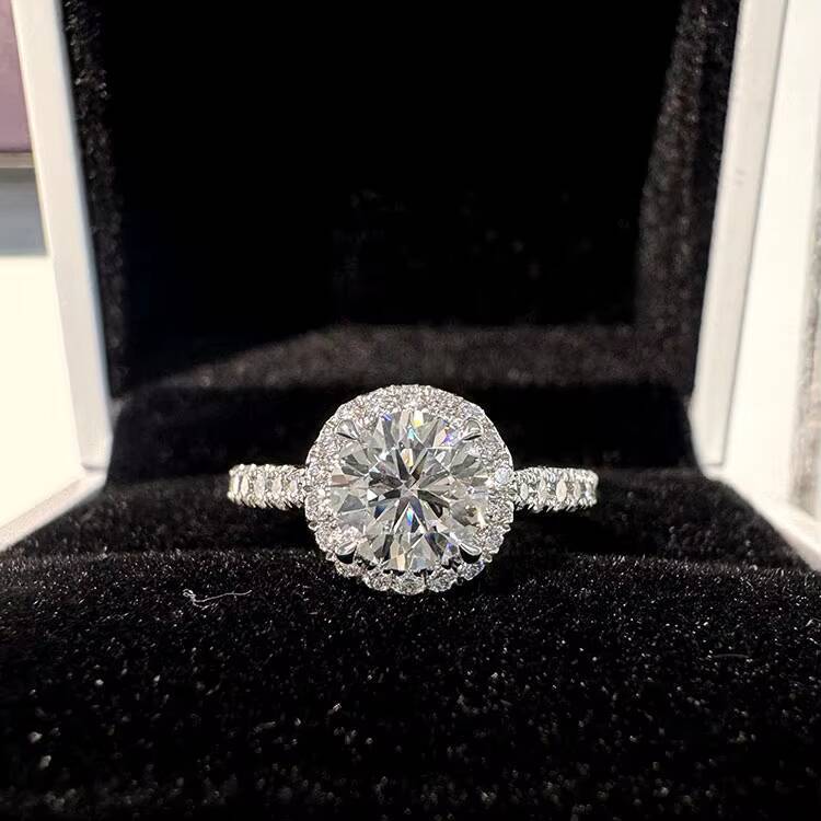 VOAINO IGI Certified HPHT CVD Lab Grown Made Created Diamond Solid Gold Women Wedding Jewelry Engagement Ring