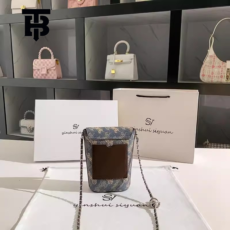 TB Luxury Bag BHULAMTE Designer Bag Summer Retro Chain Phone Bag For Women Crossbody 2024 New Small Shoulder Bag Exquisite Texture Super Popular Mini 