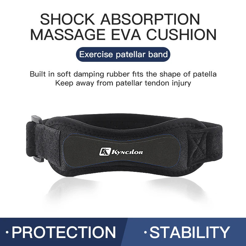 1PC Patella Kneecap Band Adjustable Silica Gel Knee Tendon Strap Protector Pad Running Sports Cycling Gym Support 250905