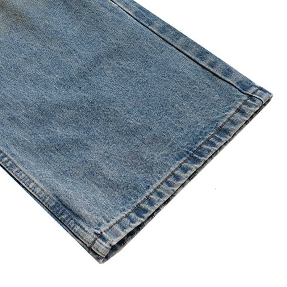 Luxury Designer Jeans Mens Vintage Distressed Ripped Blue Denim Pants Hi Street Baggy Jeans Trousers for Male W250905