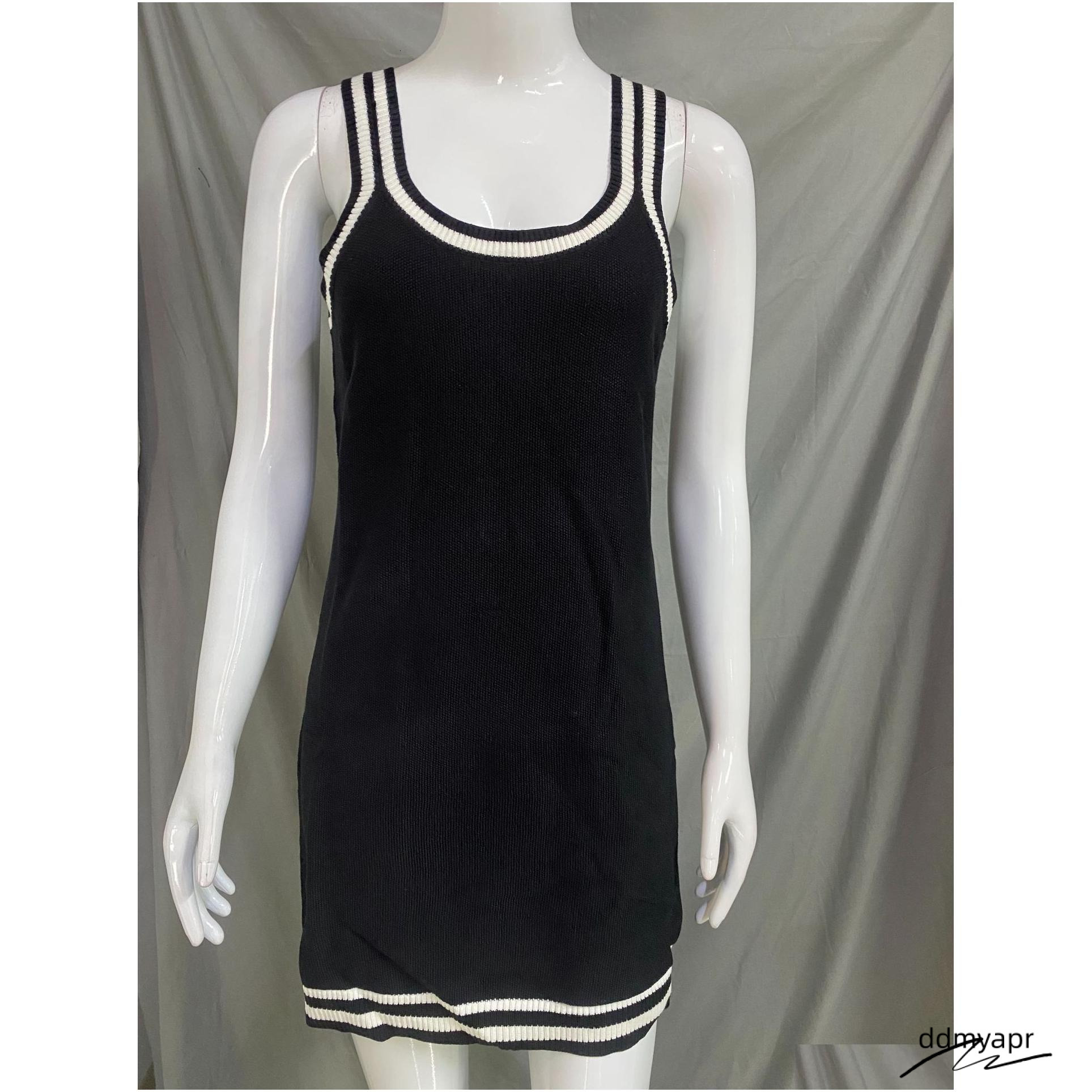Basic Ddmydec Casual Dresses Womens Summer Fashion Tennis Club Sweater Knit Dress Shortsleeve Drop Delivery Apparel Clothing Otxke Ddmydec Ddmydec Ddm