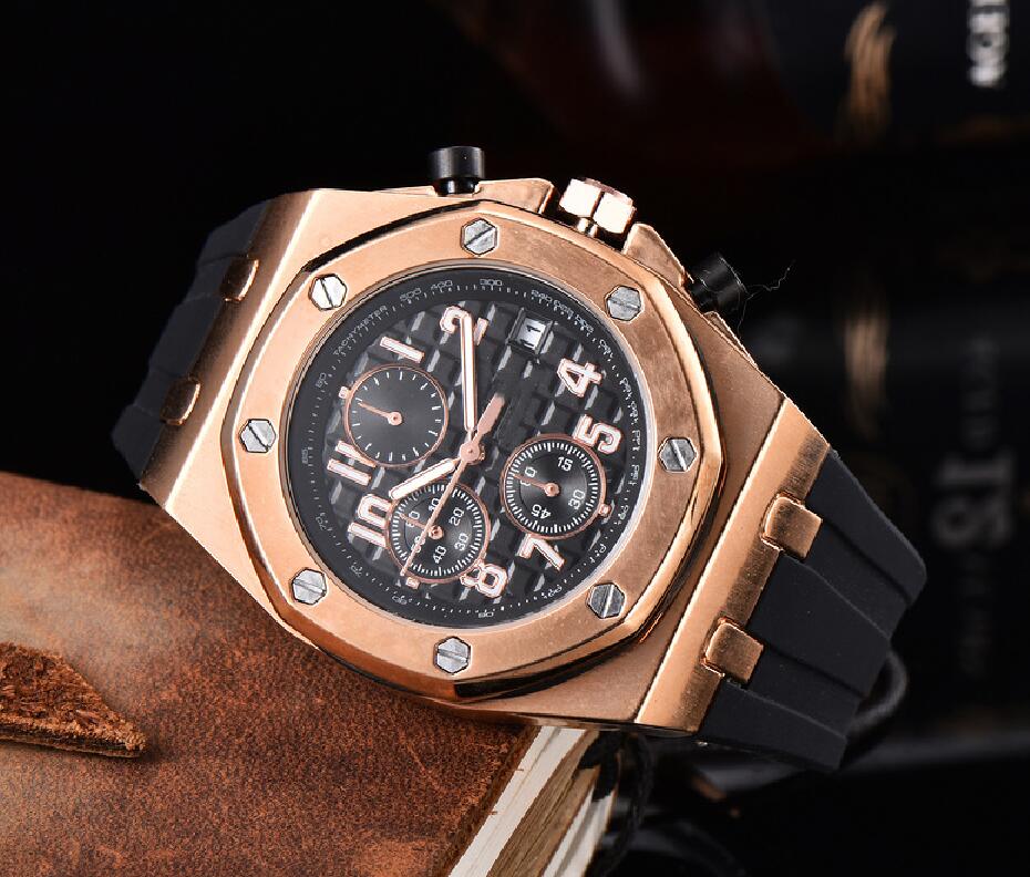 Luxury Mens womens High quality A Pity quartz movement watches oak hexagon bezel man lady Rubber strap men women Wristwatches Modern watches #116