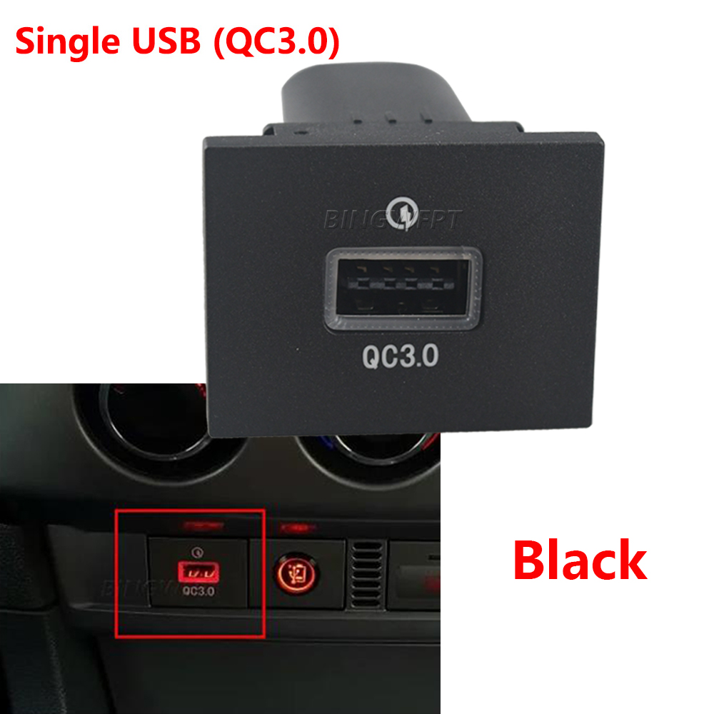 Car USB Input Adapter Audio Radio u-disk flash Socket Interface Cable For Ford Focus 2 QC3.0 Mk2 2009-2011 Accessories