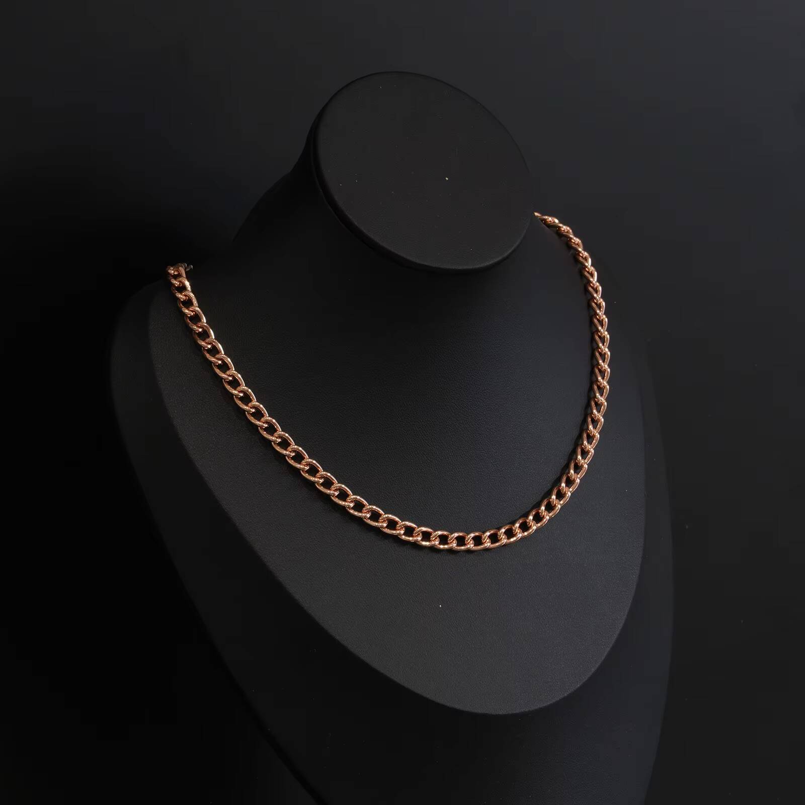 Waterproof TarnishFree DoubleLink Gold Dainty Rose Gold Cuban Snake Necklace Fashion Jewelry with DoubleSided Grind