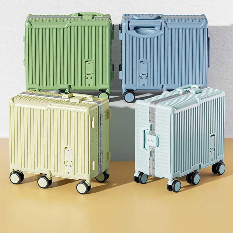 20 inch Mini Travel Suitcase Aluminum Frame Box Luggage Organizer Chirldren Ride Case Small Password Box Boarding Case Z250905