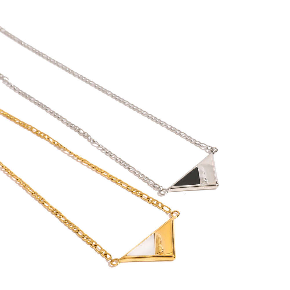 DH collections 2025 Autumn: Women's Ins - style Stainless - steel Shell - inspired Geometric Necklace