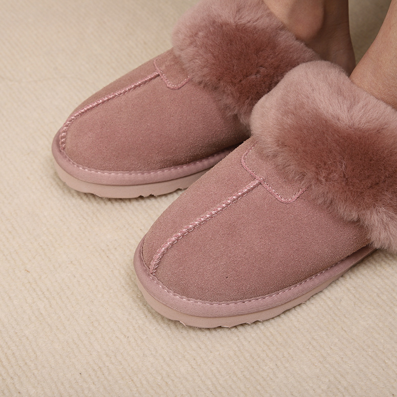 Free Shipping Hot designer slippers for womens slippers pink grey brown green rose red purple pink New fashionable and versatile indoor plush thick sl