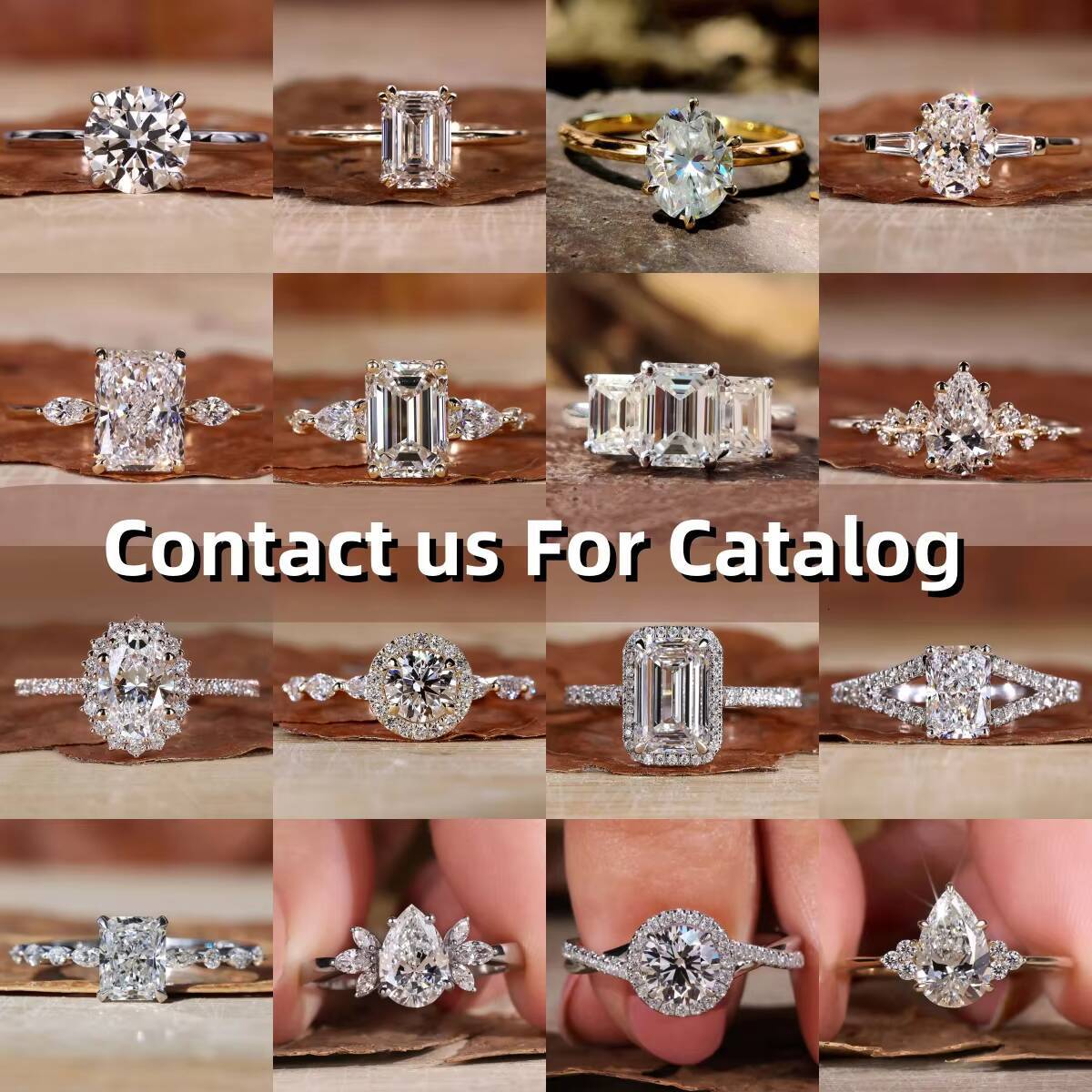 Gia Igi Certified Cvd HPHT Lab Grown Created Diamond 14k 18k Solid Gold Oval White Gold Rings Engagement Ring Jewelry for Women