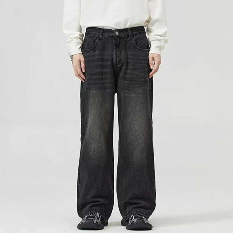 Summer Men Baggy Denim Jeans Male New Fashion Wash Straight Wide Leg Casual Trousers High Street Hot Sale Loose Trousers W250905
