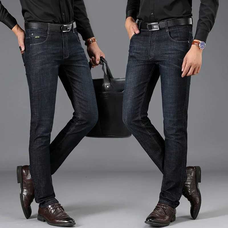 2025 Thin Summer Business Casual Male Denim Slim Pants Classic Style Brand Trousers Men Clothes Elasticity Skinny Jeans W250905