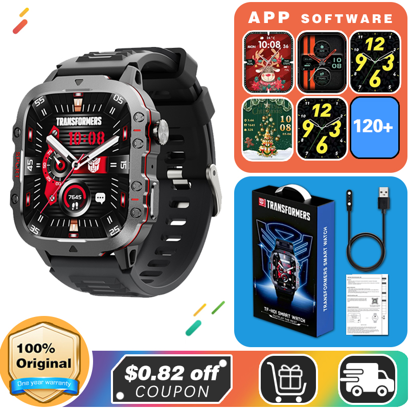 TRANSFORMERS Watch TF-H01 Bluetooth Call Smartwatch 420 Mah Battery IP68 Waterproof Health Monitor Sport Tracker Smart Watch Men Boy