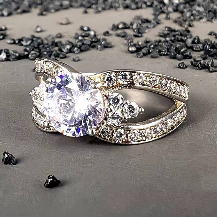 Vintage Mask 3 Stone Ring Romantic 925 Silver Moissanite Diamond Unisex Ring for Women for Gift Party or Anniversary