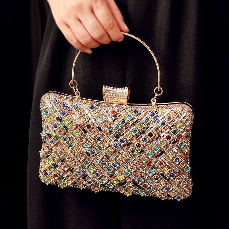 Popular Dia-Encrusted Dinner Colorful High-End Banquet European And American Fashion Rhie Bag, Bag Woman