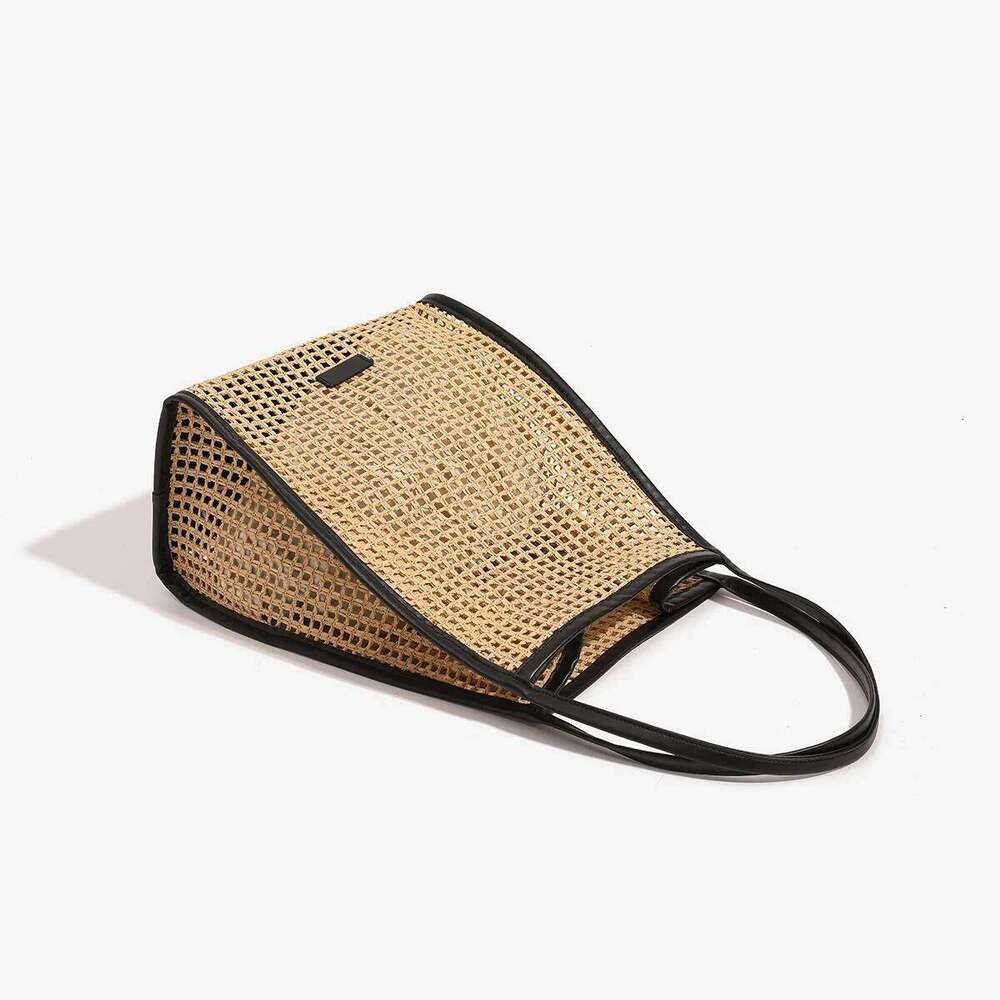 Hollow Out Weave Beach Bag For Women Designer Handbag And Purse 2025 New In Casual Vacation Large Capacity Tote Shoulder