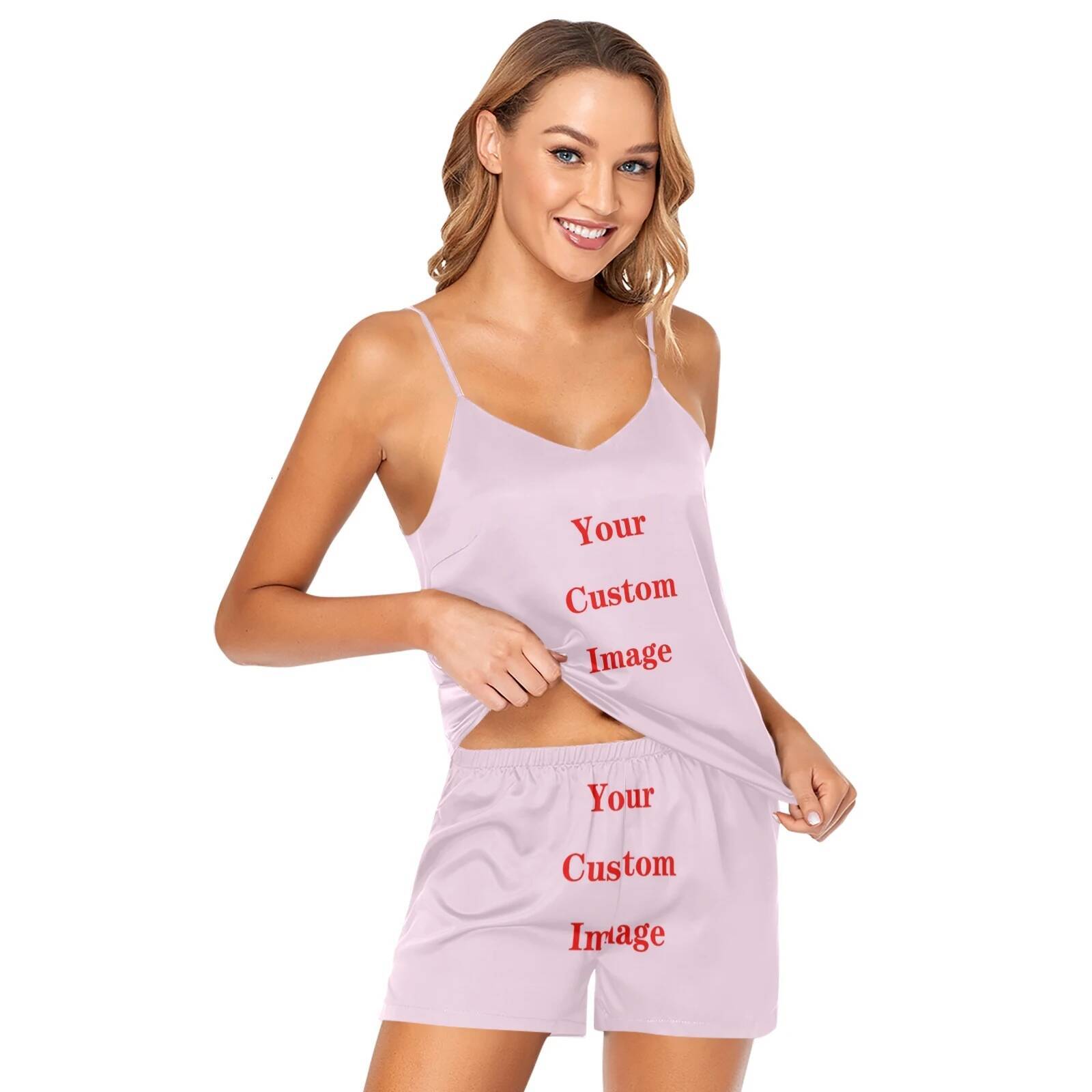 New Women's Pamas Comfortable Sleepwear Suit Home Clothes Custom Printing Pijama Mujer Summer Pyjamas Femme Nightgownown