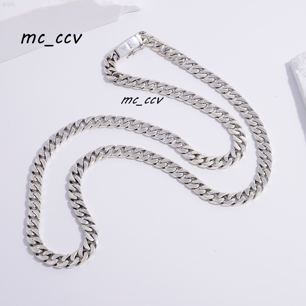 Spot Wholesale Fashion Jewelry 925 Silver Cuban Chain 6mm Miami Cuban Necklace 14k 18k 24k Gold Hip Hop Punk Party Gift