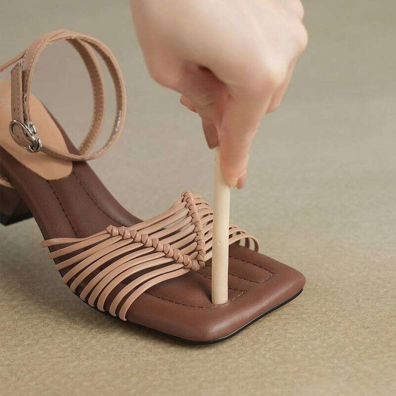Brown Sandals Women Summer New Fashion Women's Sandals Open Toe Pumps Women Shoes Dress Soft-soled Heel High Shoes