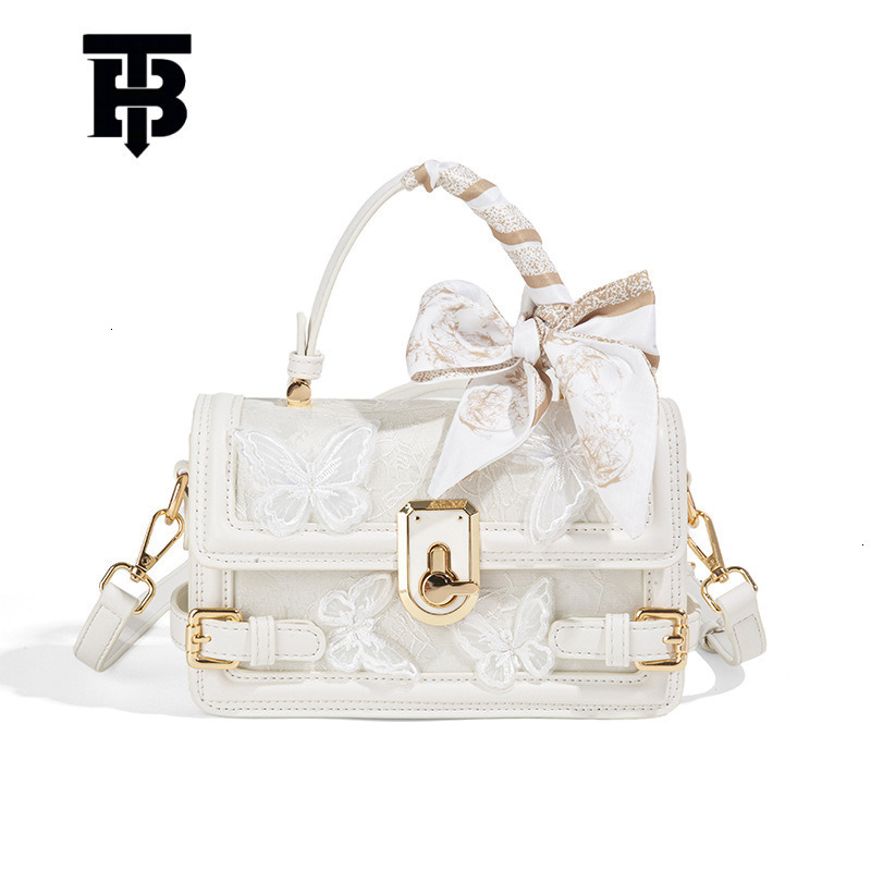 TB BHULAMTE Designer Bag Luxury Bag Fairy Lace Box Bag 2025 Fashion New High-end Butterfly Embroidery Small Square Bag Trendy Commuter Women's Ba