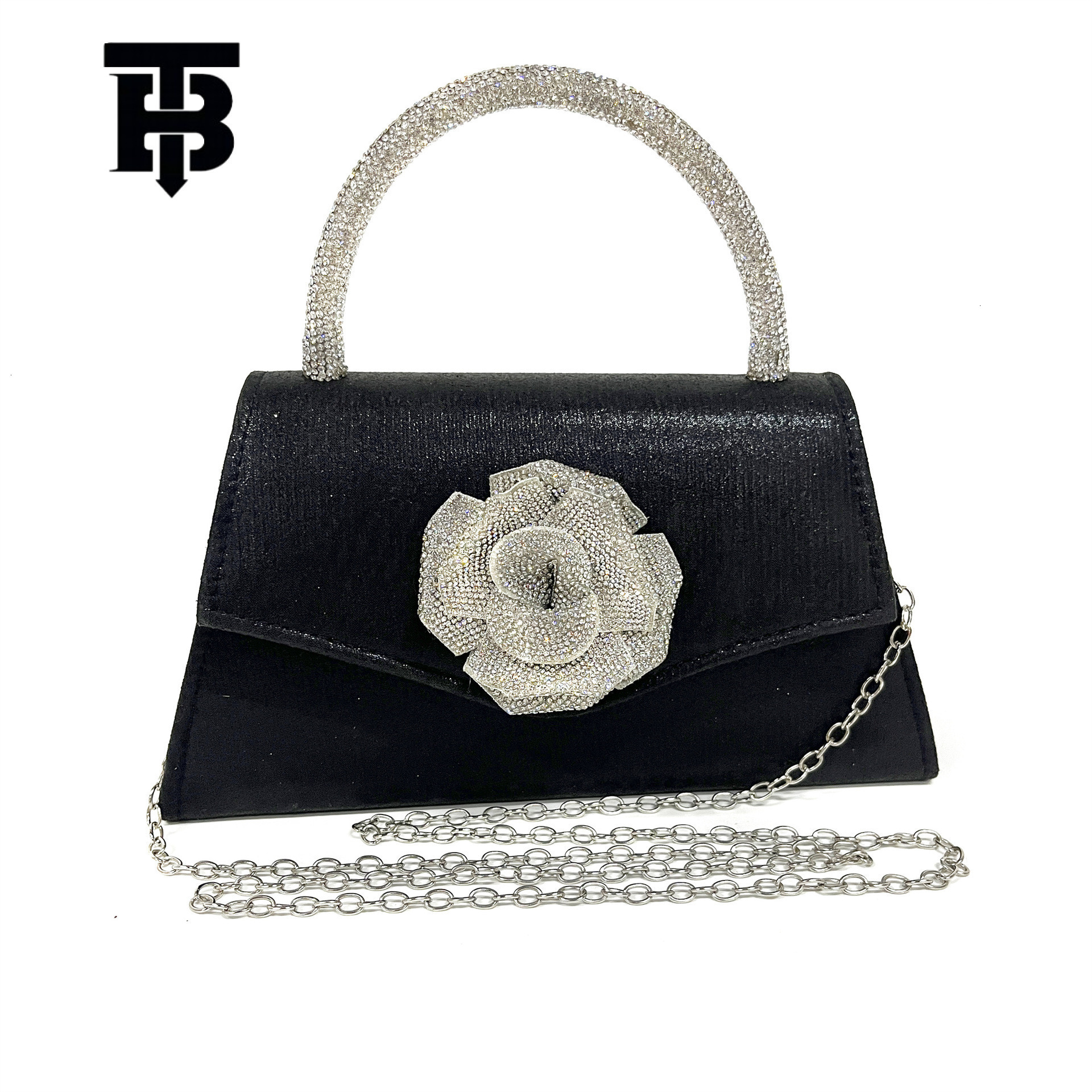 TB BHULAMTE Designer Bag Factory Wholesale Handbag Foreign Trade Evening Bag Women's Bag Evening Dress Bag Flower Inlaid Diamond Luxury Bag Party