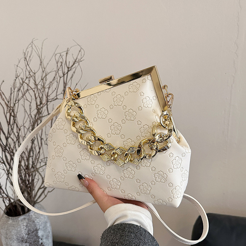 Luxury Brand Designer Bag New Chinese Style Gold Clasp Bag 2025 Summer New Trendy Chain Handbag Versatile Fashion Single Shoulder Crossbody Bag For Wo