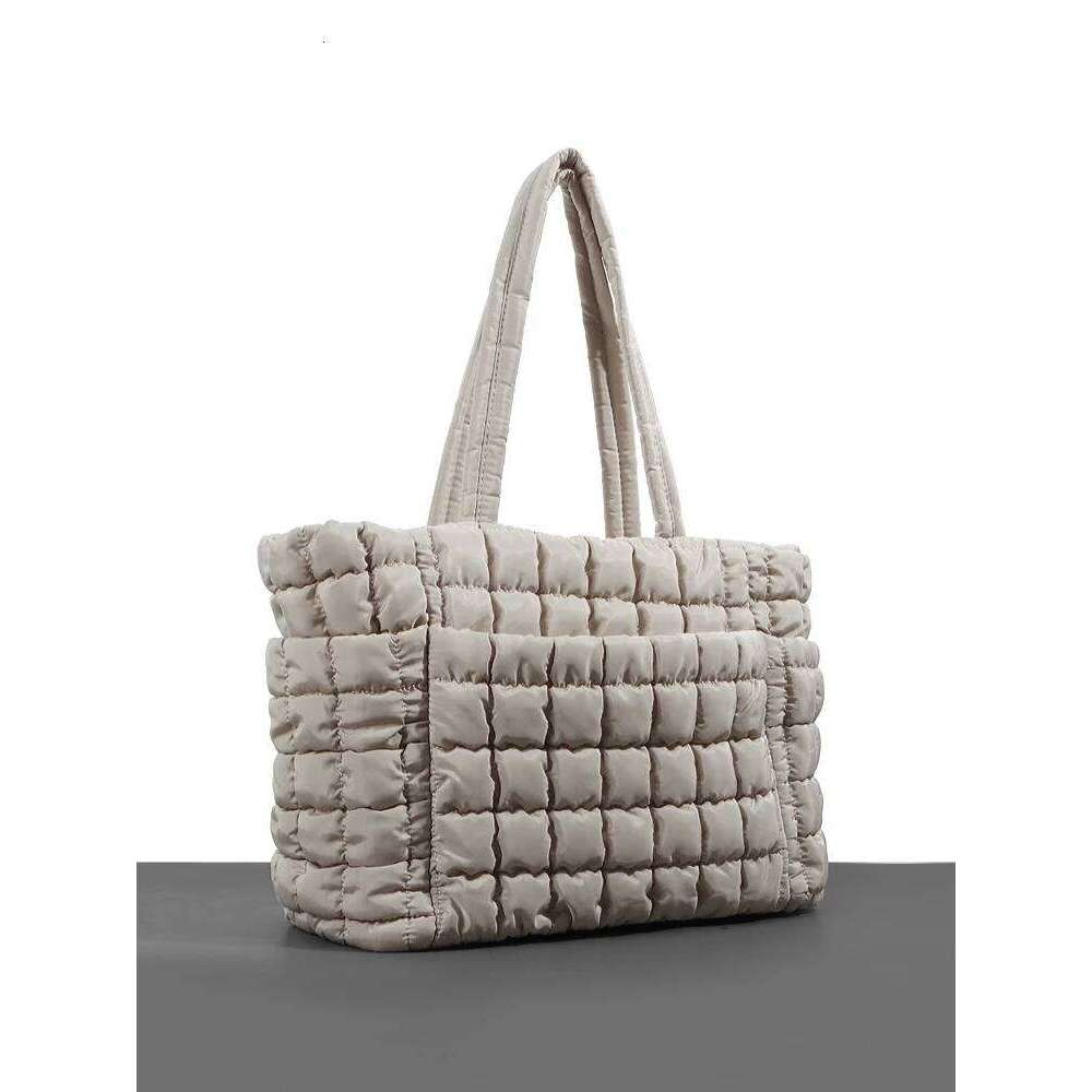 Women's Designer Tote Bag Work Laptop With Zipper Shoulder Bags Lightweight Quilted Travel Puffy Handbag