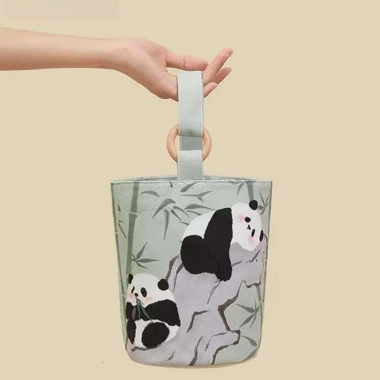 2023 New Cartoon Floral Print Canvas Tote Portable Handbag Mommy Outdoor Handheld Bag