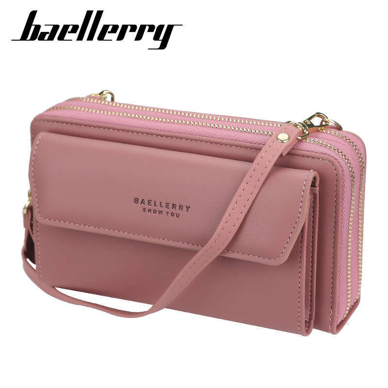 Baellerry New Women's Crossbody Korean Fashion Large Capacity Wallet Versatile Zipper Phone Bag