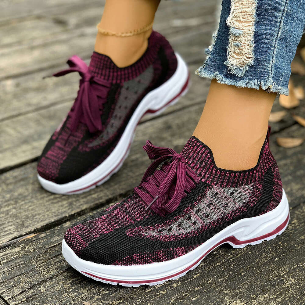 2025 New Flyknit Couple Style Breathable Casual Women's Shoes Designer Shoe Soft Sole Lightweight Hot