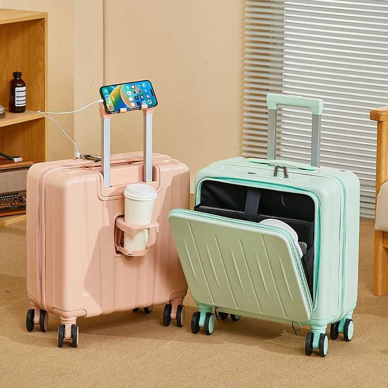 Luggage female small 18 inches suitcase swivel wheels male student durable sturdy thick password travel case Z250905