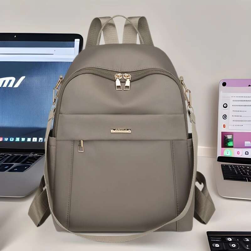 New Women's Korean Style Simple Oxford Cloth Fashion Casual Large Capacity Trendy Water-Resistant Travel Backpack