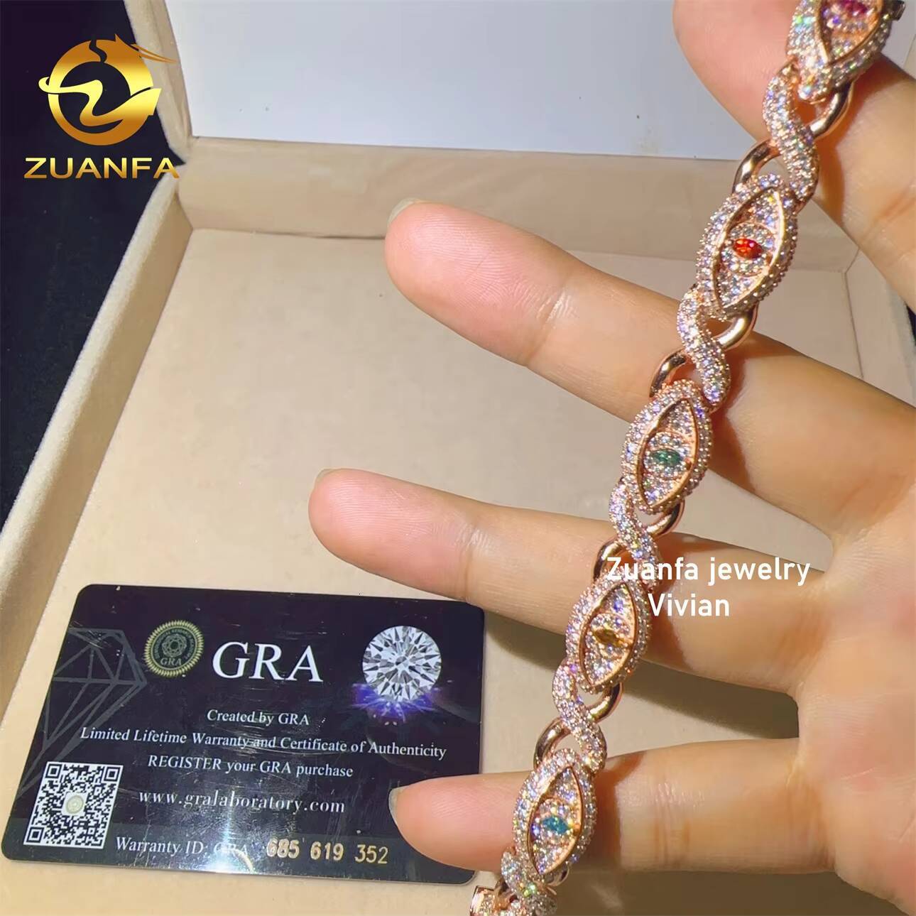 Moissanite Cuban 10mm 925 Sterling Silver Iced Out VVS Moissanite Hio Hop Jewelry Cuban Link Bracelet