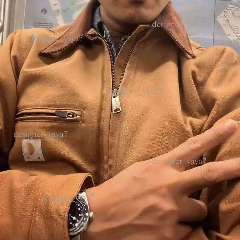 Cotton Carah Jackets Designer Jacket Men's Rugged Flex Relaxed Fit Duck Detroit Jacket Washed Cotton Military Jackets Autumn and Winter Coat European Size