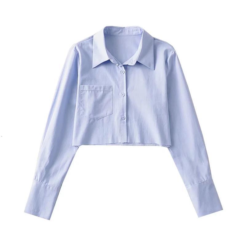 College Style Hot Girl High Waist Short White Shirt Women Spring Summer Turndown Collar Singlebreasted Frayed Long Sleeve Blouse 210430