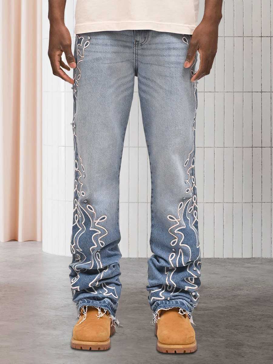 Men s Fit Stretch Denim Jeans with Classic FivePocket Styling and Distressed Details for Everyday Wear W250905