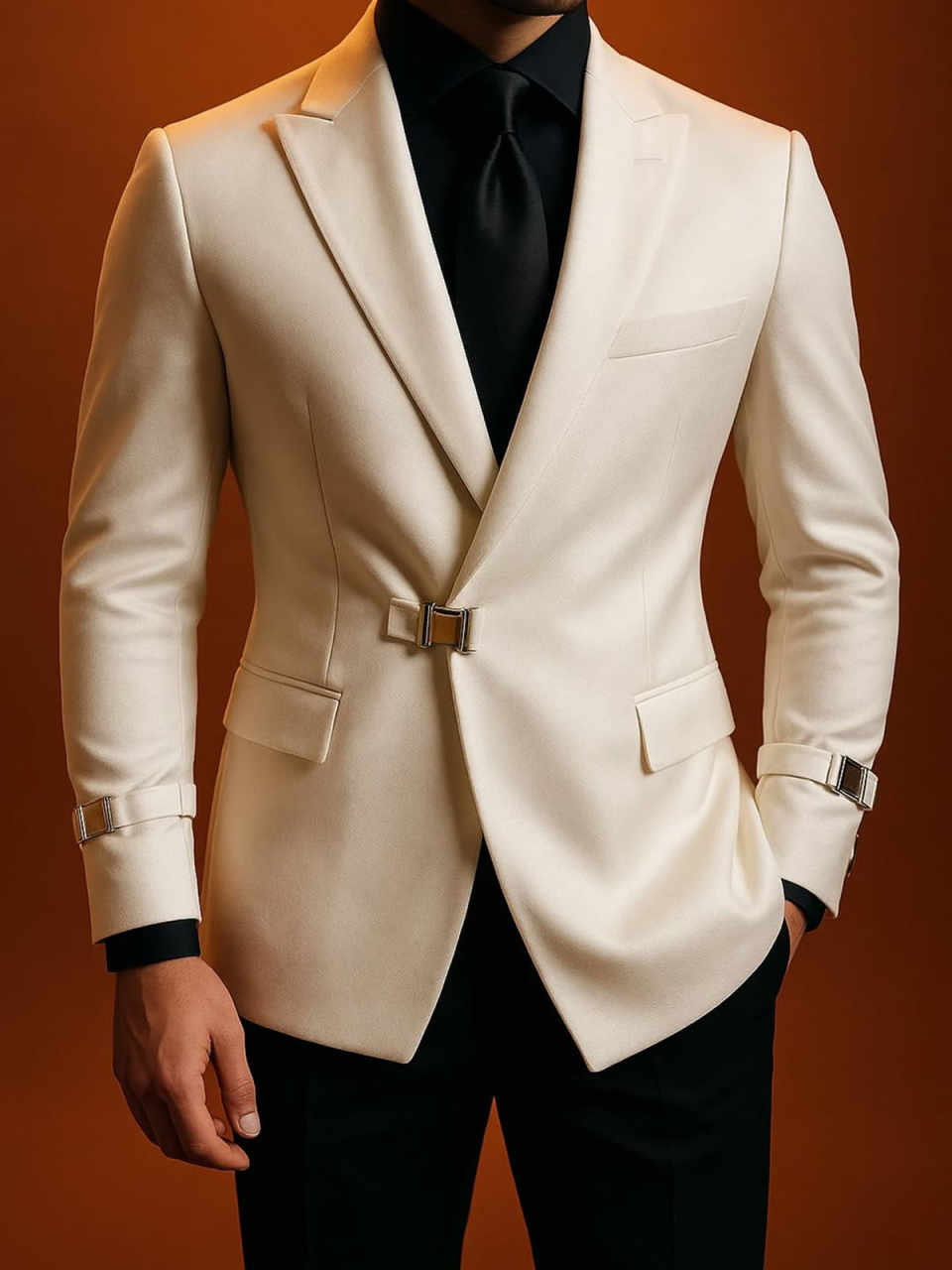 Elegant Wedding Tuxedos 2 Piece Set Peaked Lapel Men Suit Classic Fit Single Breasted Evening Prom Grooms Blazers Customized