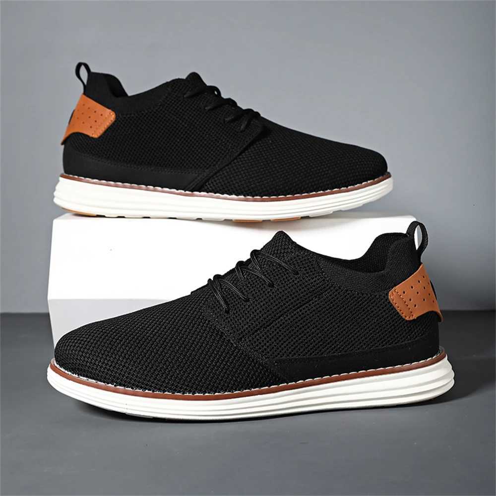 Plus Size Mens Trendy Solid Woven Knit Breathable Sneakers Comfortable NonSlip Shoes for Men Outdoor Activities Z250905