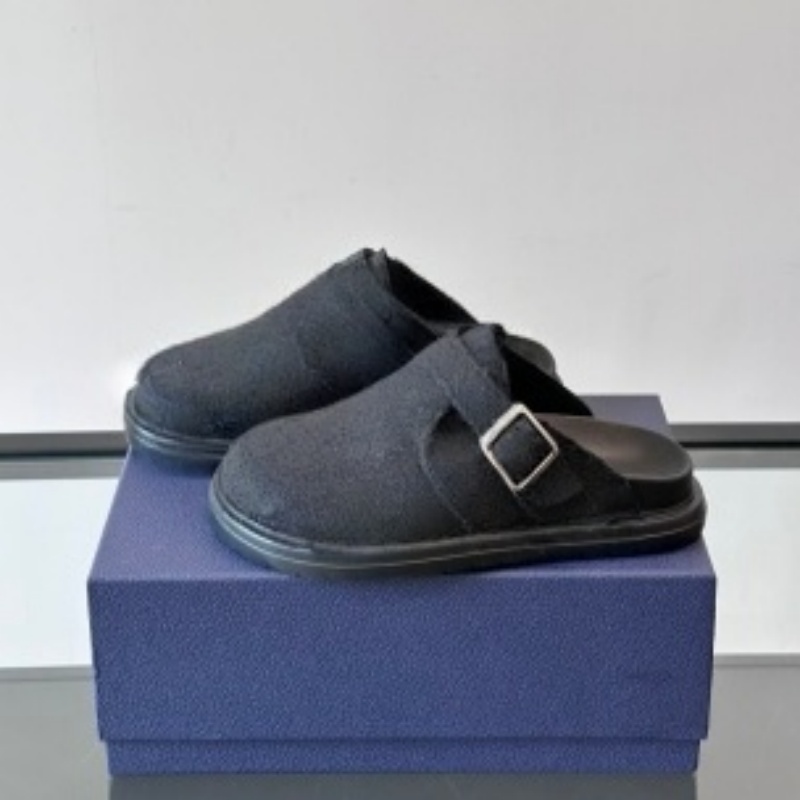 Men's Aqua Mule Slipper in Oblique Canvas Luxury Designer House Shoes Comfortable & Lightweight Slide Sandals