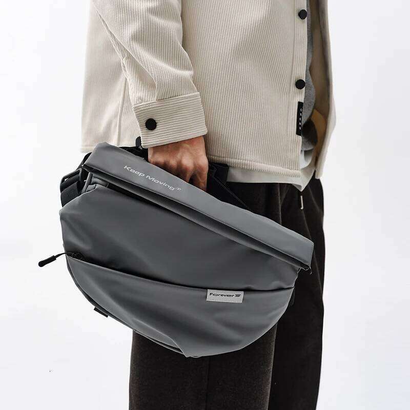 Semir Crossbody Men Textured Chest Bag 2024 New Fashion Letter Print Large Capacity Backpack