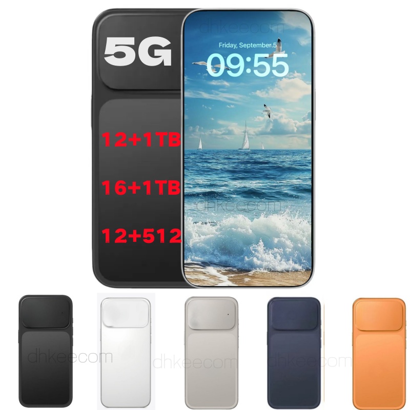 i17 i16 Pro Max Cell Phones 6.7 Inch Smartphone 4G LTE 5G Mobile Phone Show 512GB 1TB Camera 48MP 108MP Face ID Android Smartphones