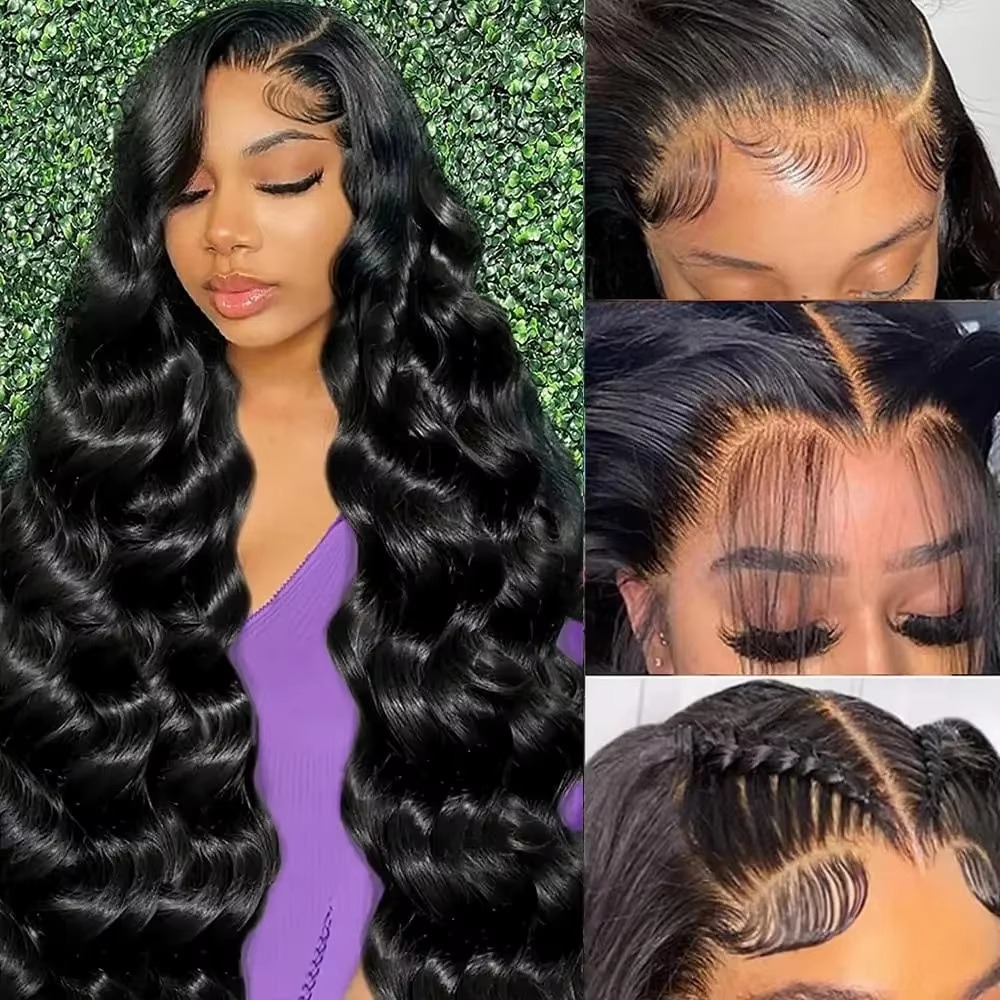 300 Density 30 40 Inch Body Wave Human Hair Wigs Wow Angel 13x6 Hd Lace Frontal Ready To Wear Wig Glueless Transparent Lace Frontal Wig for Women 100%