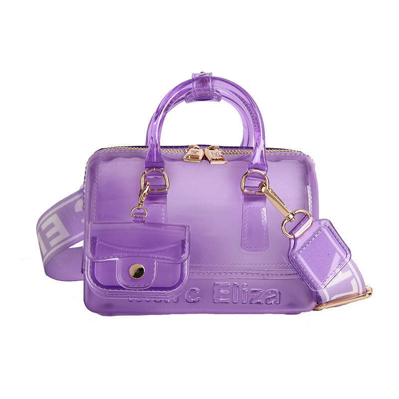 HEssentials 2025 Clear Jelly Bag - Mini Pillow Shape PVC Crossbody Handbag Minimalist Style Multi-Color