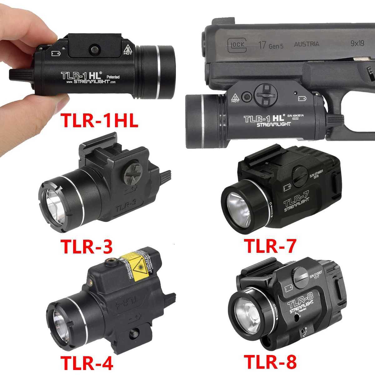 TLR1 TLR1HL TLR3 TLR4 TLR7 TLR8 TLR Tactical Weapon Scout Light Pistol Gun Flashlight LED Hunting Spotlight Gun Lamp TorchXJ250905